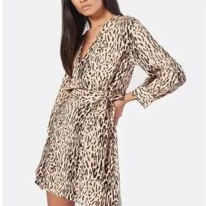 NWT Joie Jaide Ecru Leopard Print Dress